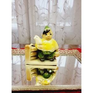 Vintage Shawnee Planter 645, Boy Chicken Basket, Mid Century Succulent Vase